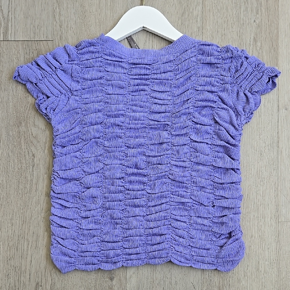 By Antropologie Ruched Baby Tee Size S - Picture 7 of 11